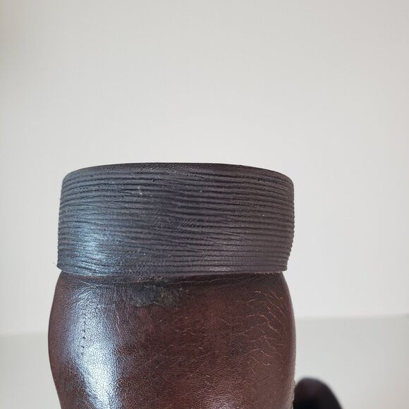 Steve Madden Women’s Boots Size 7.5 Brown Leather Troopa Combat Lace-Up Side Zip - Picture 11 of 13